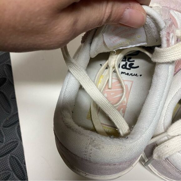 Vans Bmx Old Skool skater Shoes light pink leather suede Angie mens - 4 - Picture 8 of 15